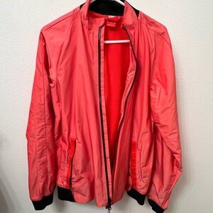 Nike Men’s Windbreaker Track Bomber Style Jacket - bright red/pink